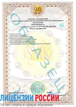 Образец сертификата соответствия (приложение) Татищево Сертификат OHSAS 18001